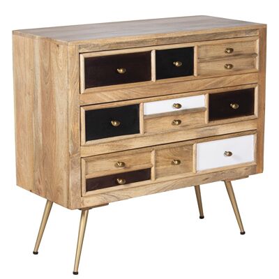 MANGO WOODEN ENTRANCE FURNITURE WITH 3 DRAWERS _90X40X85CM LL37692