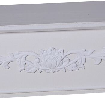 FAÇADE DE CHEMINÉE À BOIS BLANC _110X23X94CM, SAPIN+DM LL36448 6