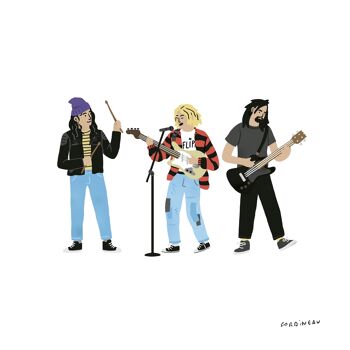 Art print groupe rock Nirvana par Antoine Corbineau 2
