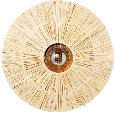NATURAL RATTAN WALL LAMP, 1XE27 MAX.40, CABLE:100CM _°60X20CM HOLE:°13CM LL34807