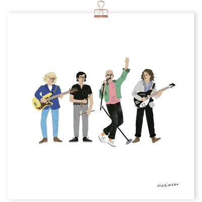 Impresión de arte del grupo de rock Rem de Antoine Corbineau