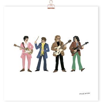 Art print groupe rock The Beatles par Antoine Corbineau 1