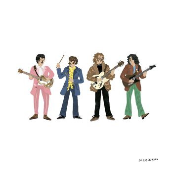Art print groupe rock The Beatles par Antoine Corbineau 2