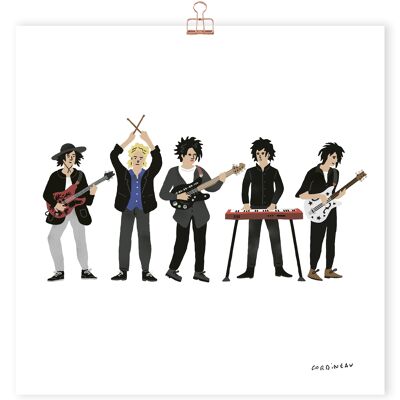 Art print rock group The Cure by Antoine Corbineau