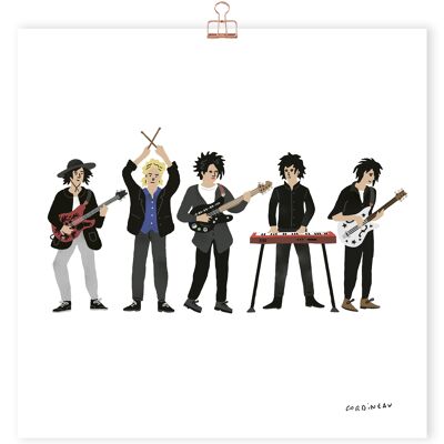 Art print groupe rock The Cure par Antoine Corbineau