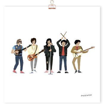 Art print groupe rock The Strokes par Antoine Corbineau 1