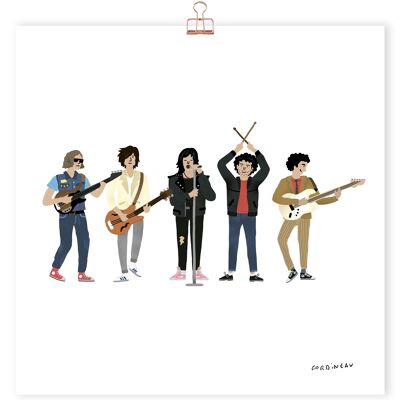 Impresión de arte del grupo de rock The Strokes de Antoine Corbineau