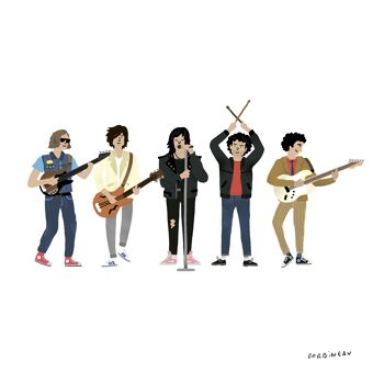 Art print groupe rock The Strokes par Antoine Corbineau 2