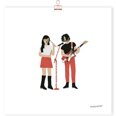 Kunstdruck der Rockgruppe White Stripes von Antoine Corbineau