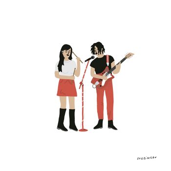 Art print groupe rock White Stripes par Antoine Corbineau 2