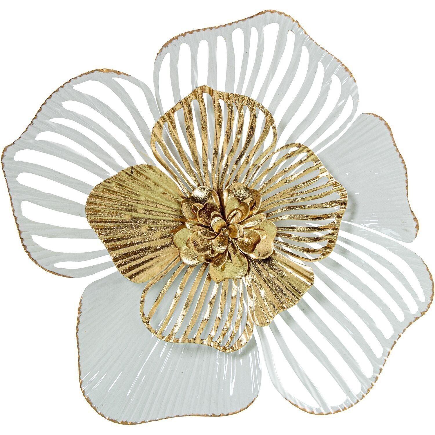 BLUME GOLDEN METALL WANDGERÄT _32X32X6,5CM LL24378