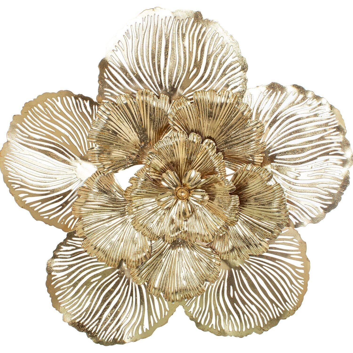 BLUME GOLDEN METALL WANDGERÄT _69X69X7,5CM LL24377