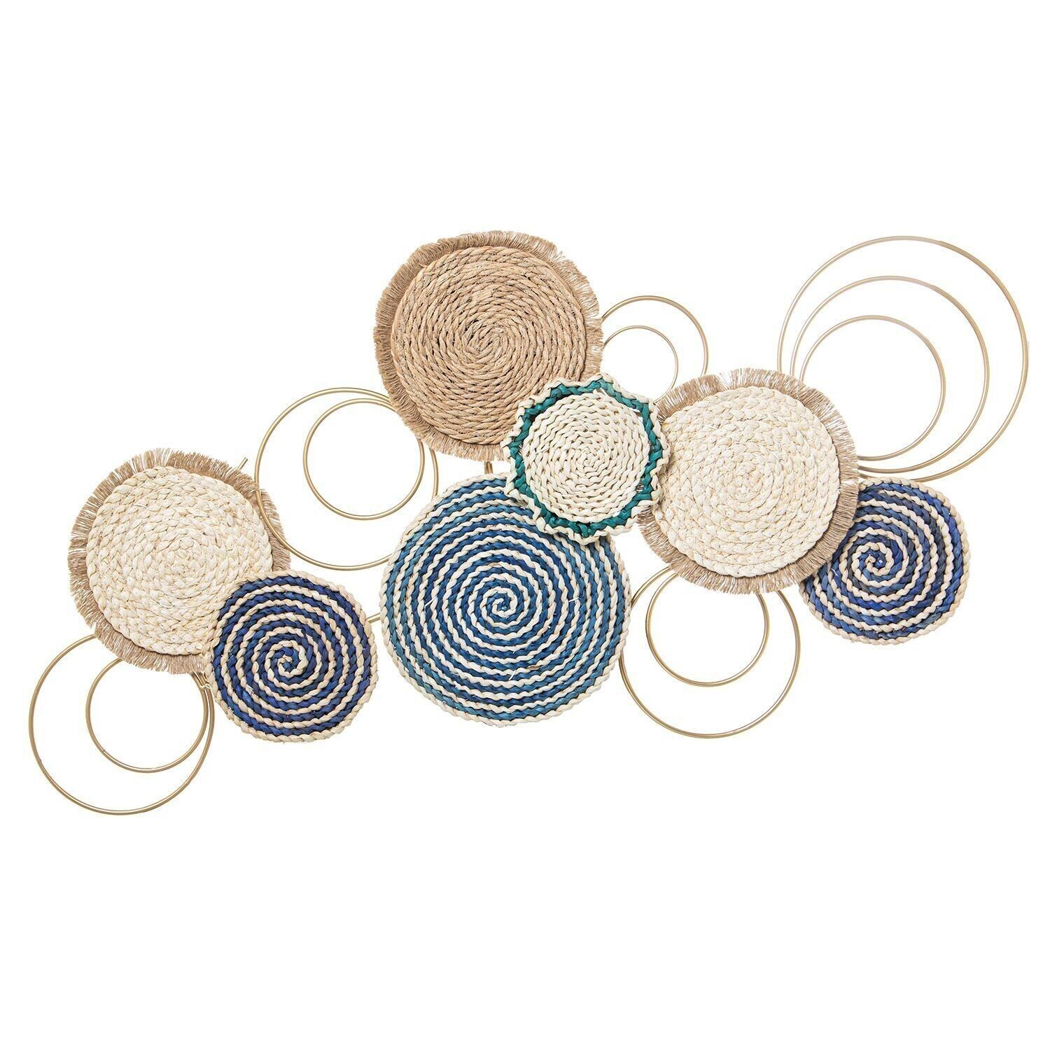 APLIQUE PAREDE METAL/PAJA TRENZADA _122X6X64CM LL71937