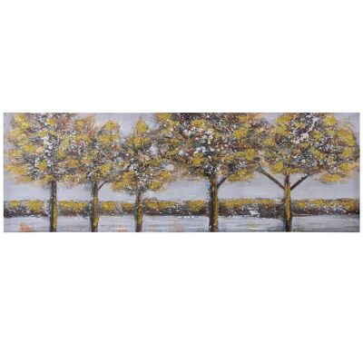 CANVAS PICTURE 120X40CM 40% HAND PAINTED TREES _120X40X3CM LL69238