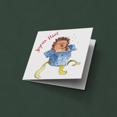 Christmas Hedgehog Card