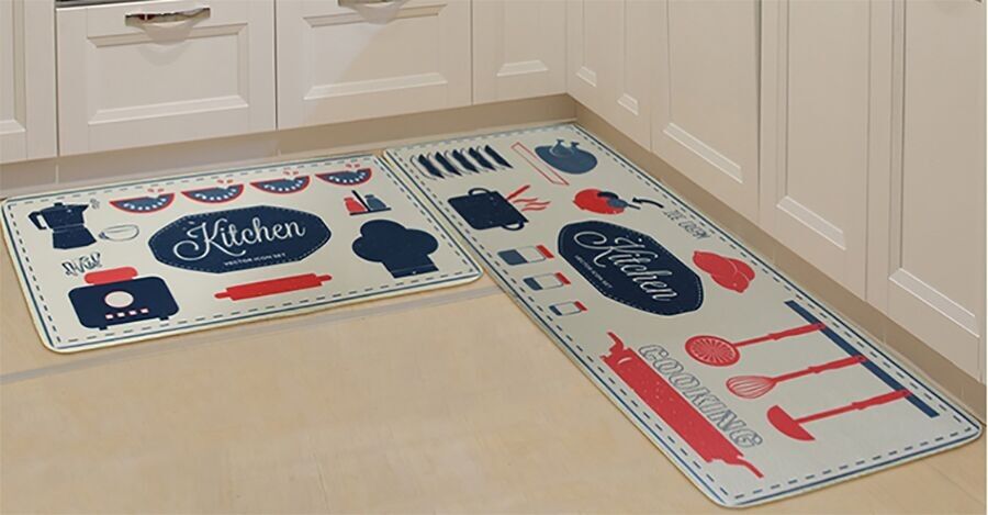 KÜCHENTEPPICH-SET MIT 2 ABMESSUNGEN: 50 x 80 cm / 50 x 120 cm MB-516B
