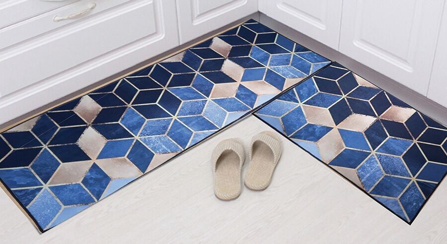 SET AUS 2 KÜCHENTEPPICHS „CUBS“ ABMESSUNG: 50x80cm / 50x120cm MB-516D