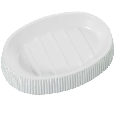 WHITE ACRYLIC SOAP DISH _13X9X2.5 CM. LL86286