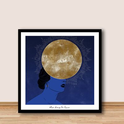 NEW Poster 30x30cm - Being in the moon