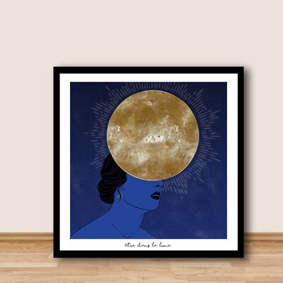NUOVO Poster 30x30cm - Essere sulla luna