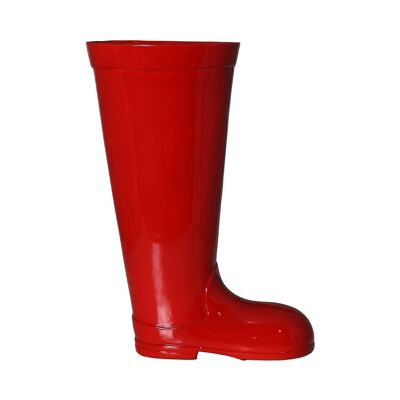 SUPPORT DE PARAPLUIE EN CÉRAMIQUE BOTTE ROUGE _32X18X45CM LL60499