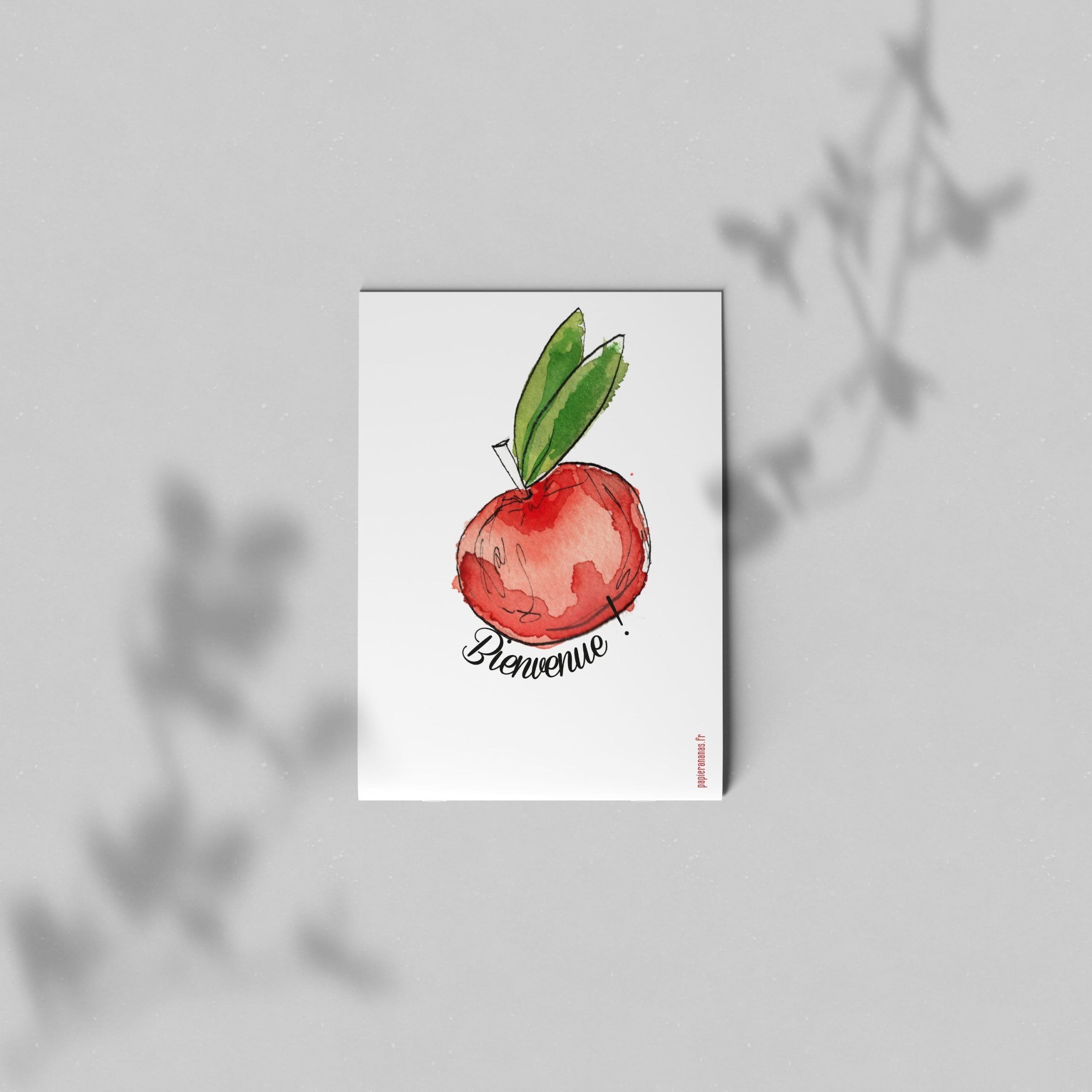 Biglietto di benvenuto fruttato