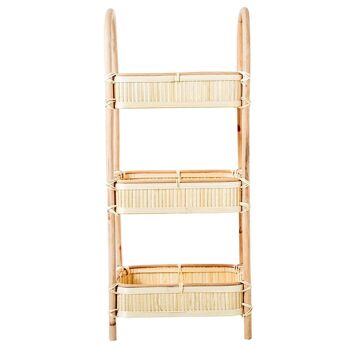 ETAGERE DE RANGEMENT 3 PANIERS BAMBOU/ROTIN _34X23X80CM PANIER:32X23X8.5CM LL34818 2