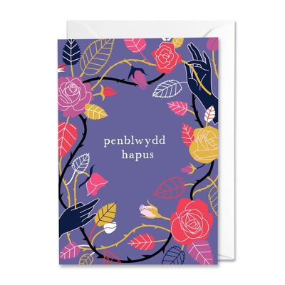 Penblwydd Hapus Geburtstagskarte in walisischer Sprache