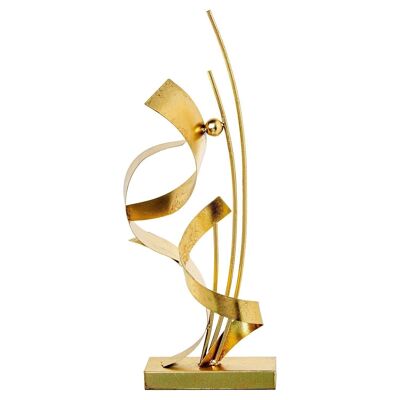 GOLDEN ABSTRACT METAL TABLE DECORATION _24X61X20CM LL24391