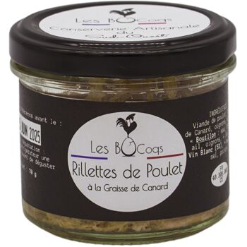 Rillettes de Poulet à la Graisse de Canard 70 Grammes