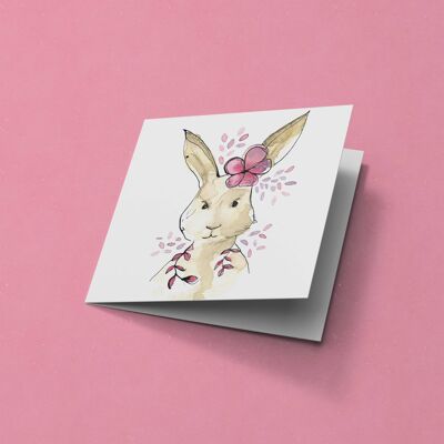 Floral Rabbit Card