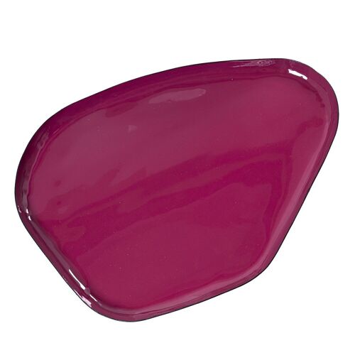 BANDEJA METAL ESMALTADO ROSA OSCURO _31X23X2CM LL75893