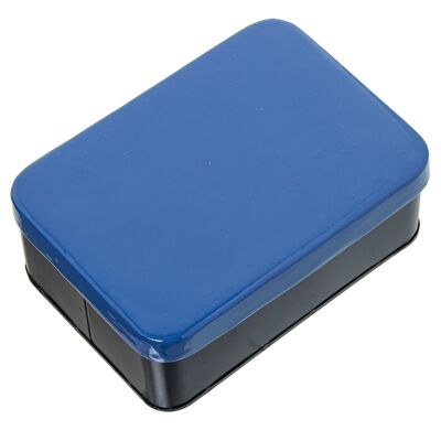 BLUE ENAMEL METAL BOX _18X13X7CM LL75848