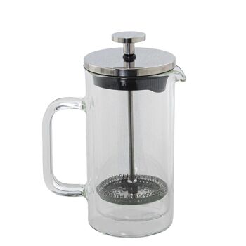 CAFETIÈRE À Piston 350ML DOUBLE VERRE/INOX _7.5X12.5X17.5CM VERRE BOROS LL80157 1