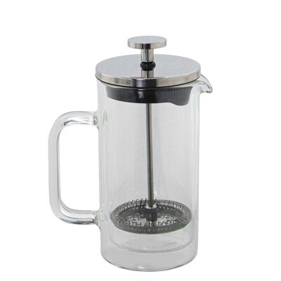 Plunger COFFEE MAKER 350ML DOUBLE GLASS/STAINLESS STEEL _7.5X12.5X17.5CM BOROS GLASS LL80157