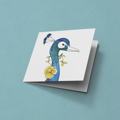 Flower Peacock Card
