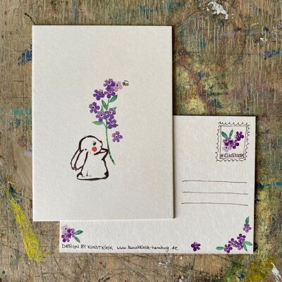"Forget-me-not bunny" postcard