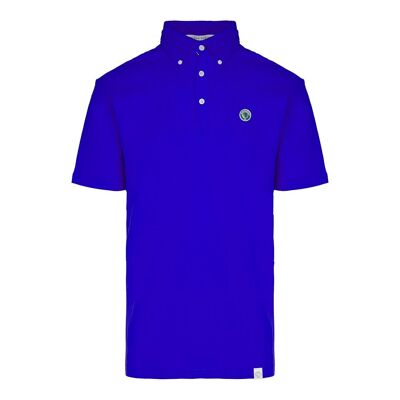 Kurzarm-Poloshirt aus Bio-Baumwolle, Modell Herren Tour Blue – Herren