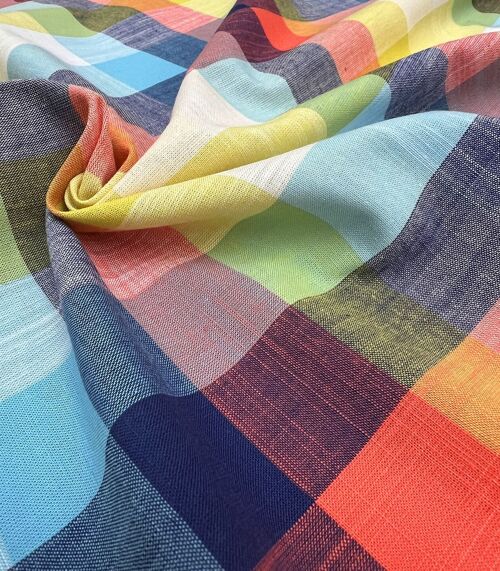 Tissu Carreaux multicolores