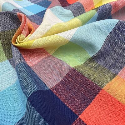 Multicolored Check Fabric