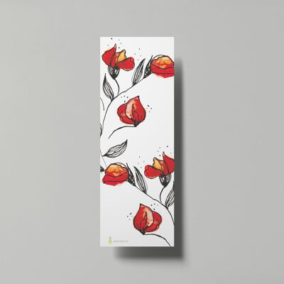 Red flower bookmark