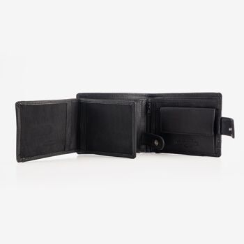 Portefeuille en cuir pour homme, couleur noire, NOUVELLE série DDDM/LEATHER. 11x9cm 2