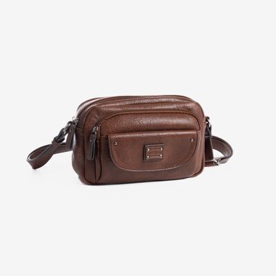 Shoulder bag, brown color, New Classic Series. 25x16x10cm