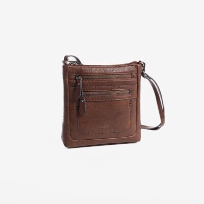 Mini sac pour femme, couleur marron, série Minibags. 21x21x6cm