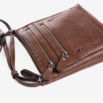 Mini sac pour femme, couleur marron, série Minibags. 21x21x6cm 2