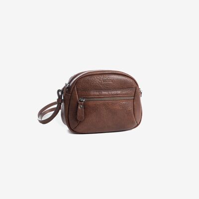Mini sac pour femme, couleur marron, série Minibags. 21x16x9cm