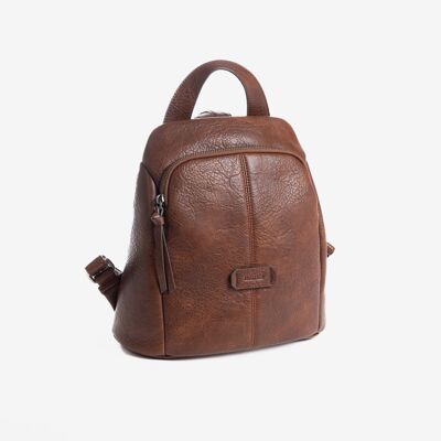 Sac à dos pour femme, couleur marron, série Backpacks. 28x27x13cm