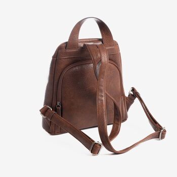 Sac à dos pour femme, couleur marron, série Backpacks. 28x27x13cm 2