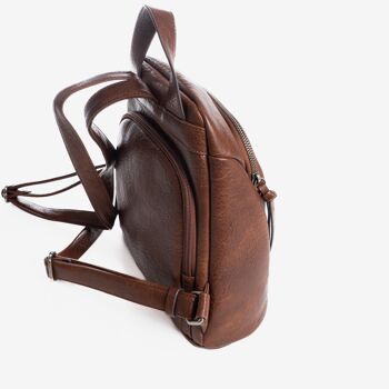 Sac à dos pour femme, couleur marron, série Backpacks. 28x27x13cm 3