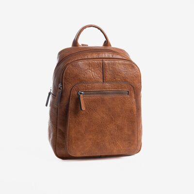 Women's backpack, leather color, Backpacks Series. 24x28x11cm